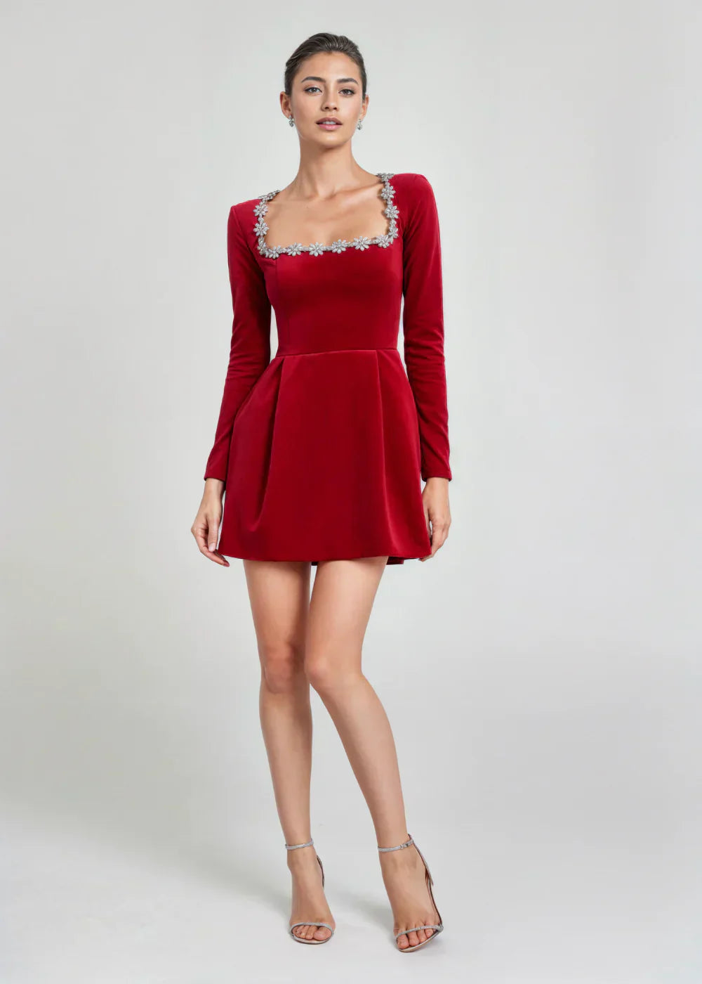 Chloé - Bata de velour mini