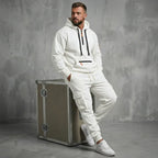 Charlie - Conjunto de sudadera térmica con capucha y chándal para hombre