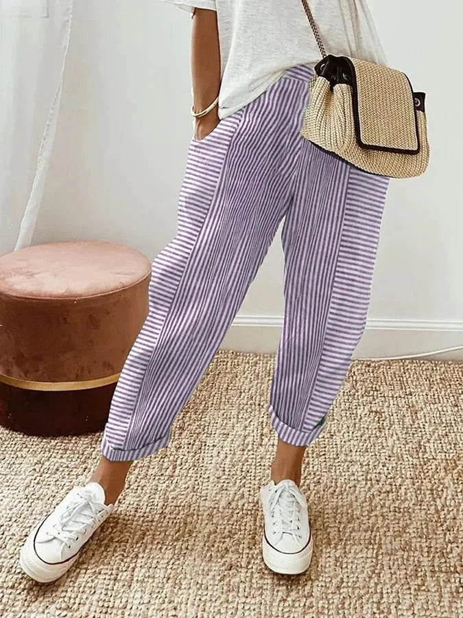 Lucia - Pantalón a rayas chic